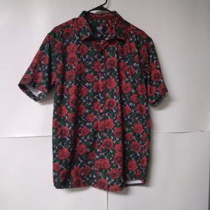 Triumph Over Tragedy floral button down shirt - Mens Size M